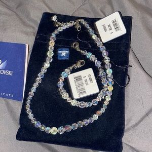 Swarovski crystal necklace and bracelet
